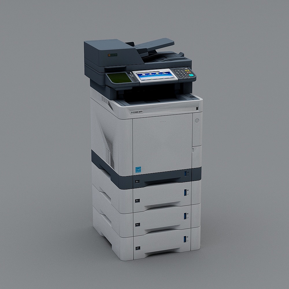 Realistic Multifunctional Printer 3D model