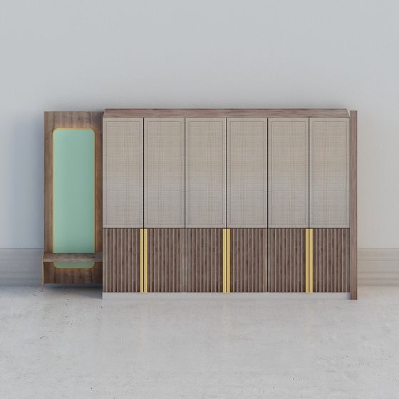 City Window Cabinet 3D model for Modern Interiors