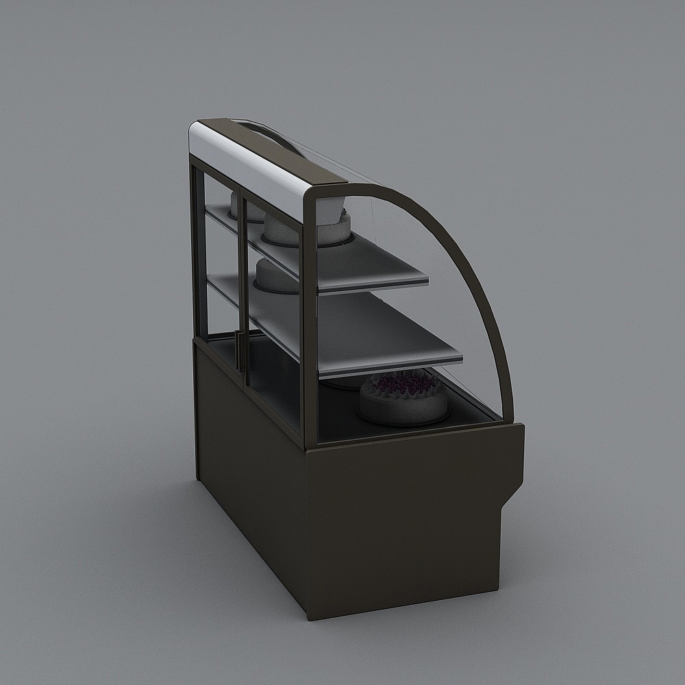 Stylish Low-Poly Display Cabinet 3D model