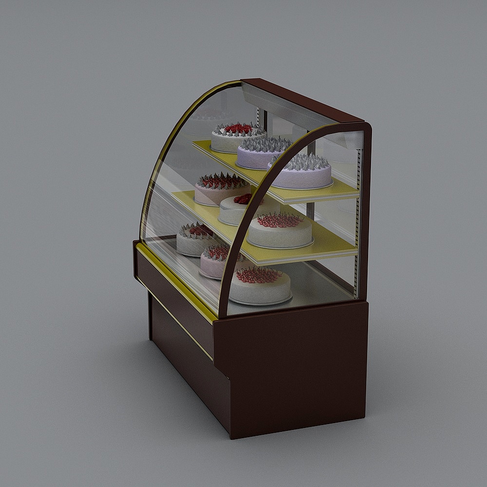Charming Cake Display Cabinet 3D model for Creative Projects
