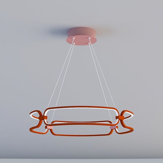 Vibrant Low-Polygon Chandelier 3D model