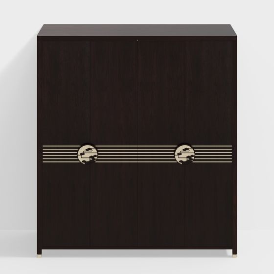 Elegant Low-Poly High-Detail Cabinet 3D model