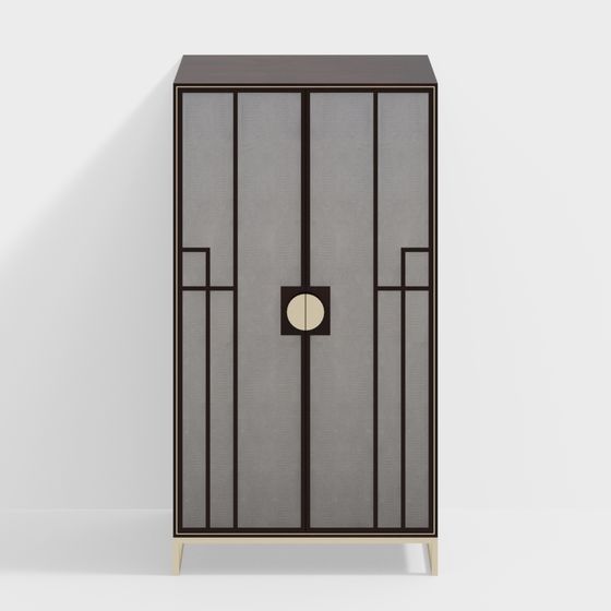 Vintage Style Storage Cabinet 3D model