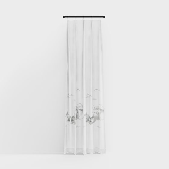Ink Landscape Curtain 3D model