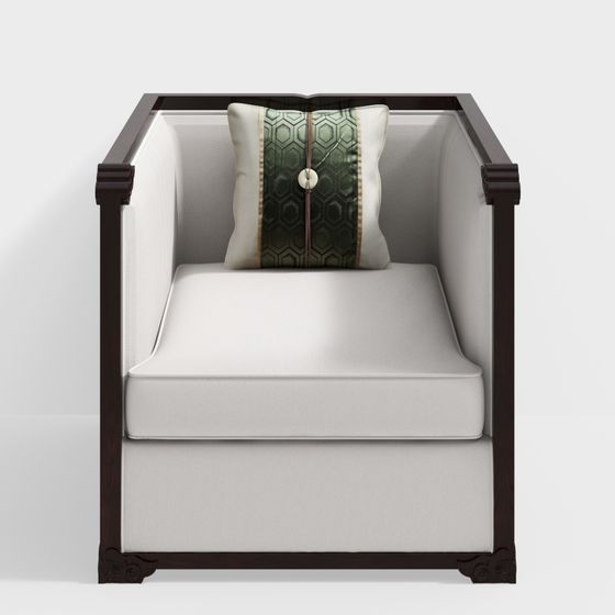 Elegant Sofa 3D model for Modern and Classic Interiors