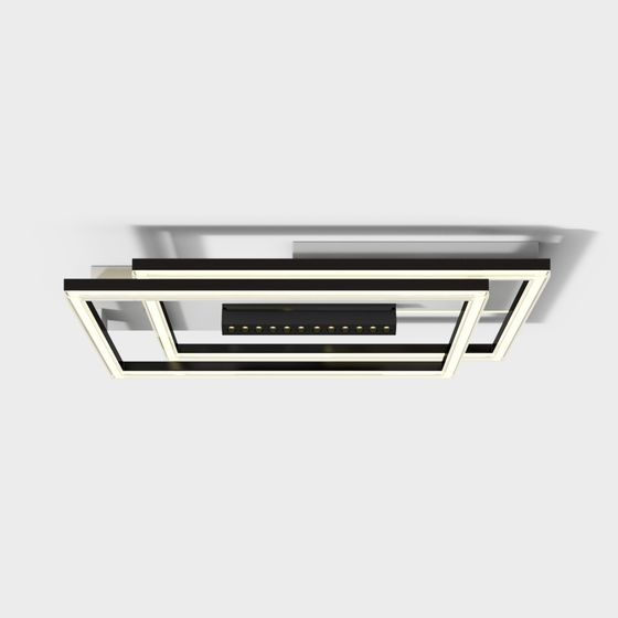 Modern Low-Polygon Ceiling Light Fixture 3D Model