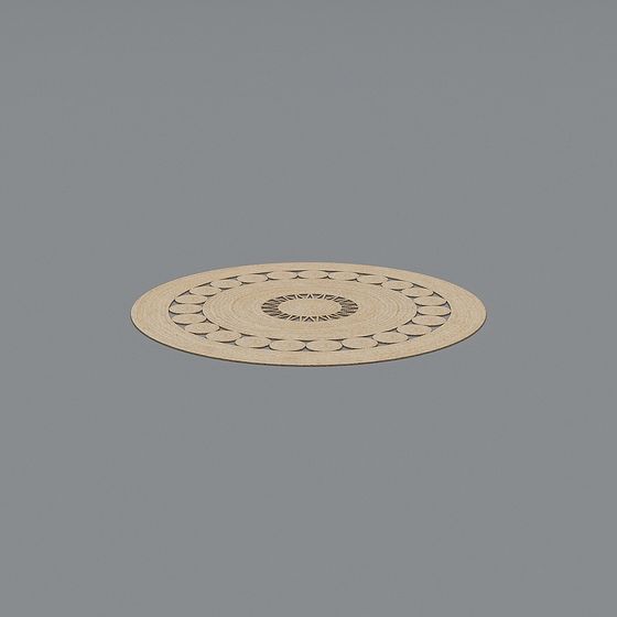 Round Woven Mat 3D Model for Creative Spaces