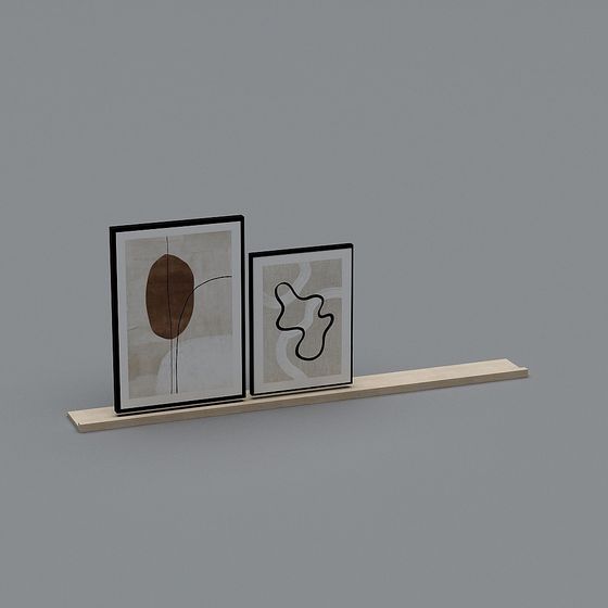 Abstract Art Easel 3D model