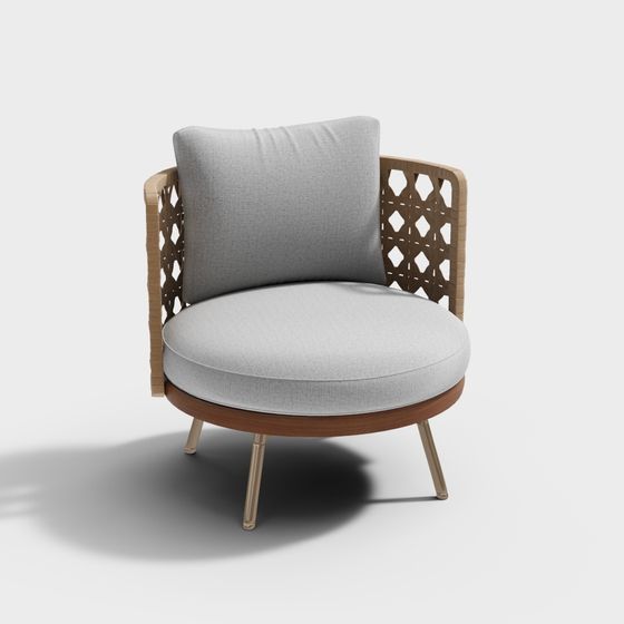 Modern Woven Chair 3D model for Cozy Retreats