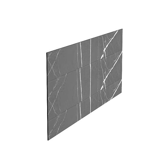 Straight Skirting Line 3D Model in Gray Color