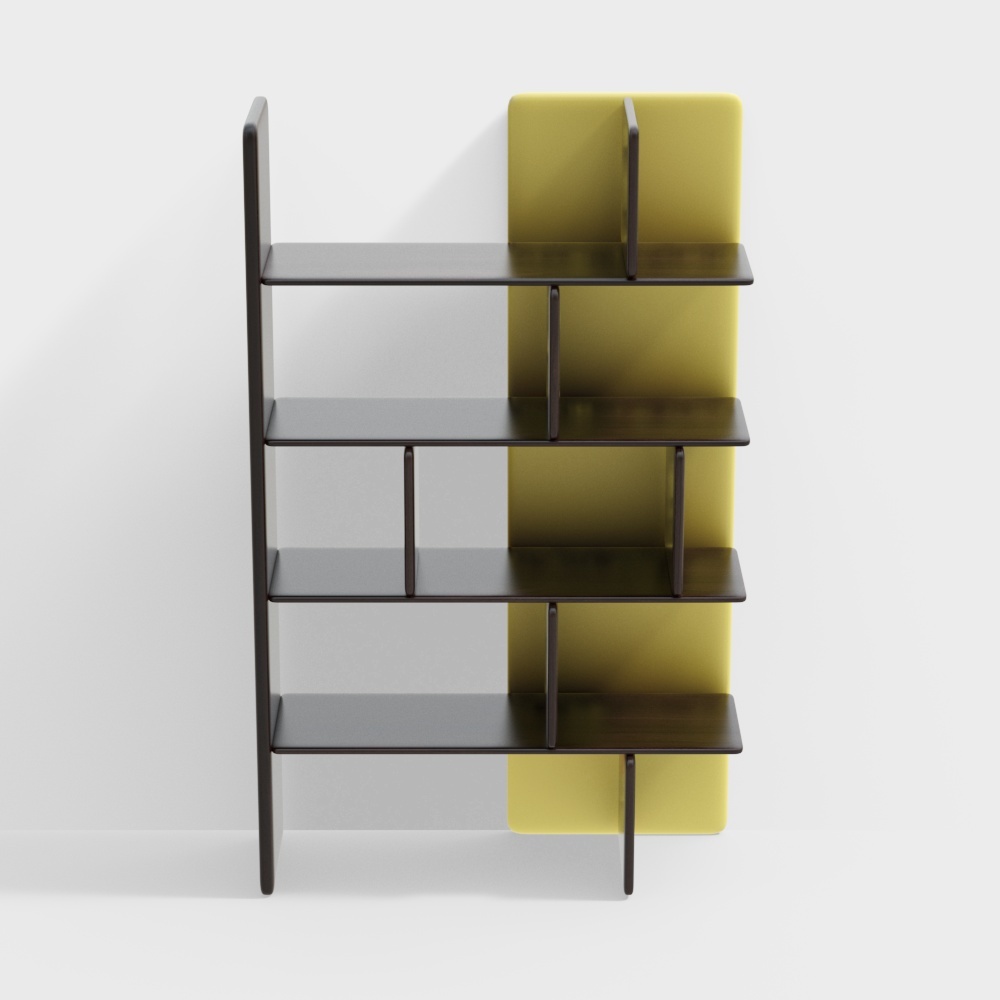 Cabinet divisé moderne jaune