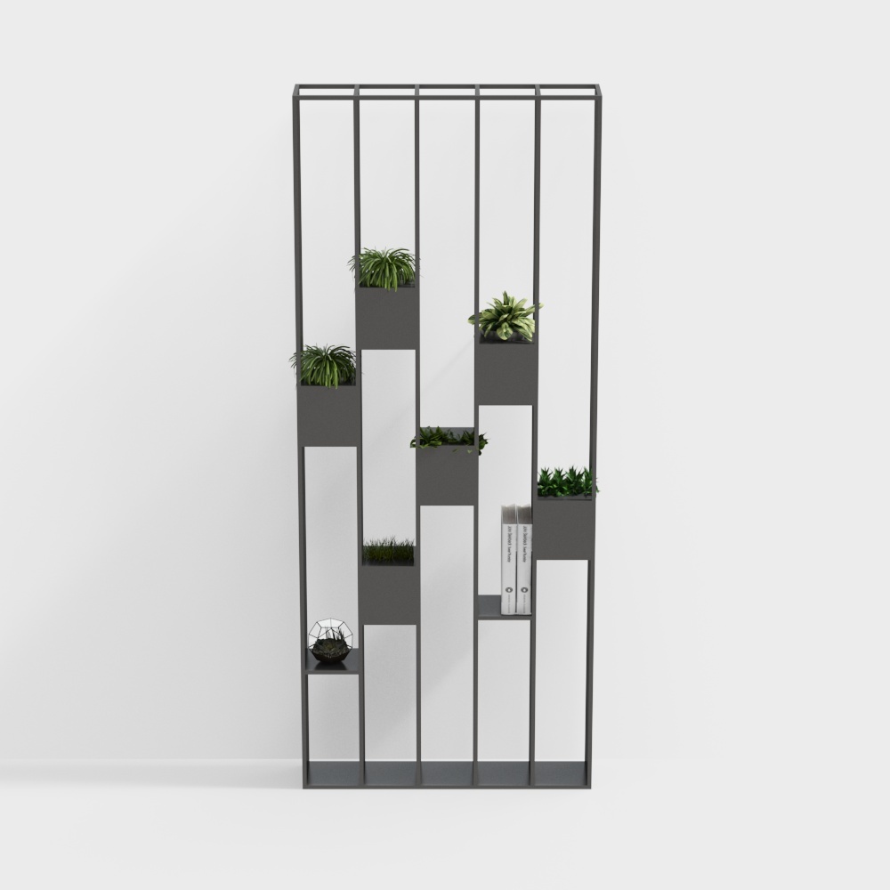 Industrial style small flower stand partition cabinet