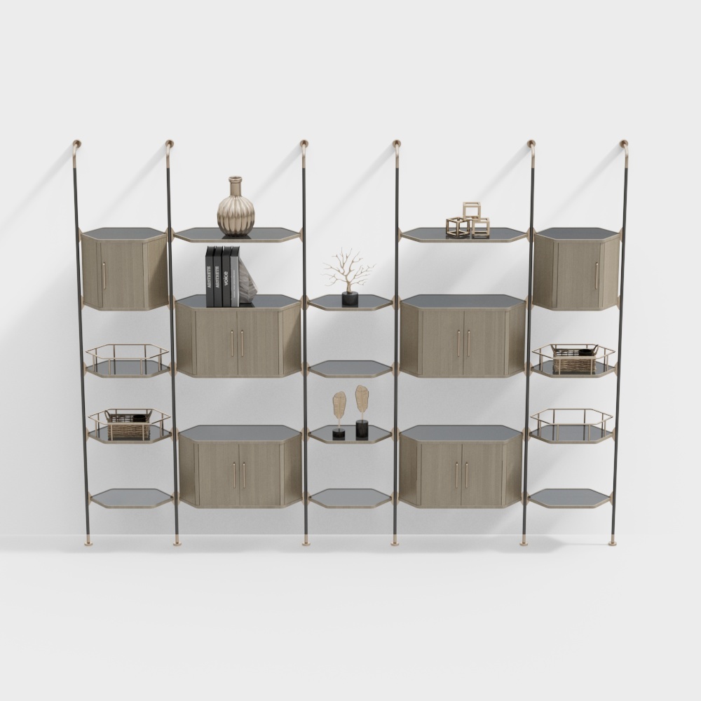 현대적인 나무 색상 파티션 캐비닛