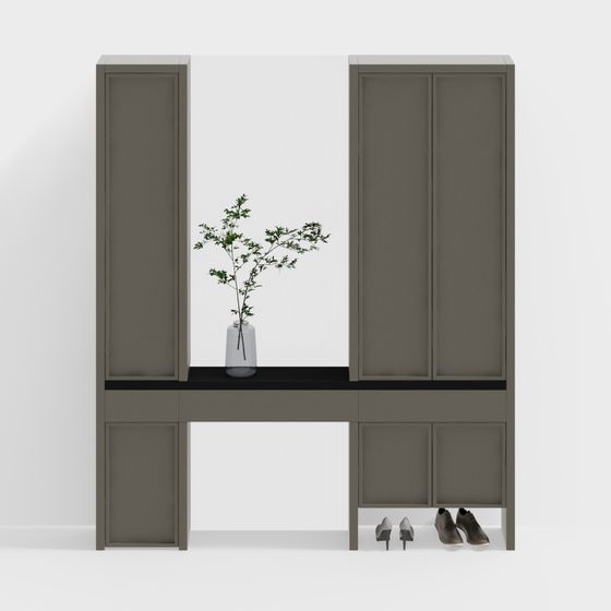 Urban Corner Shoe Cabinet 3D model