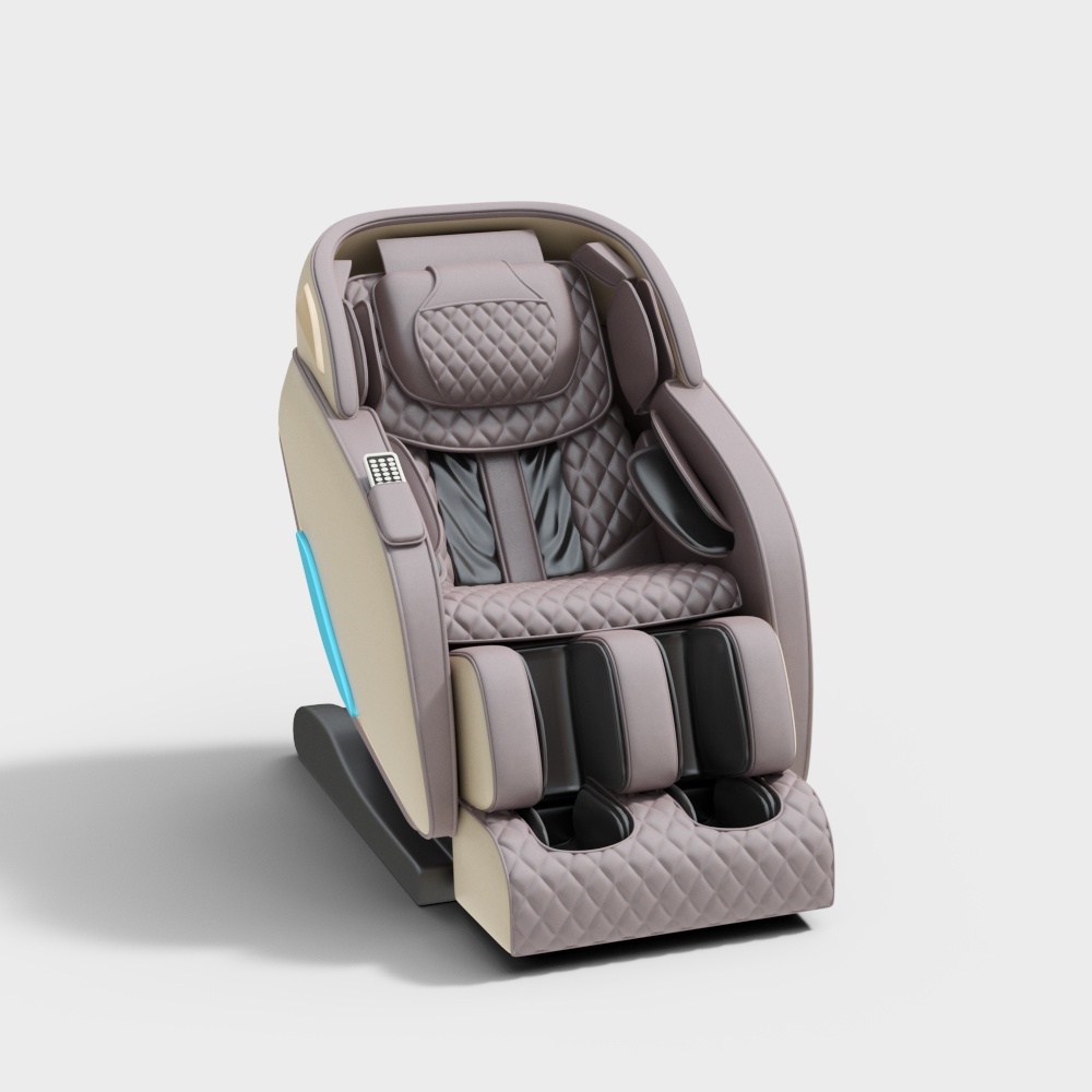 Modern color-block massage chair