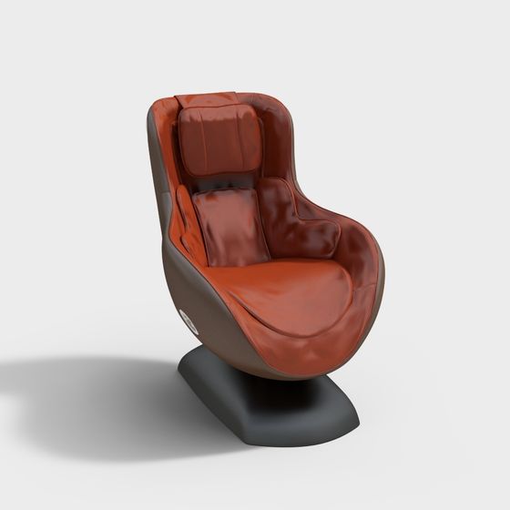 Modern Orange Massage Chair 3D Model