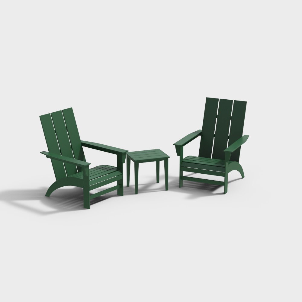 Tavolo e Sedie Verde Moderna da Esterno