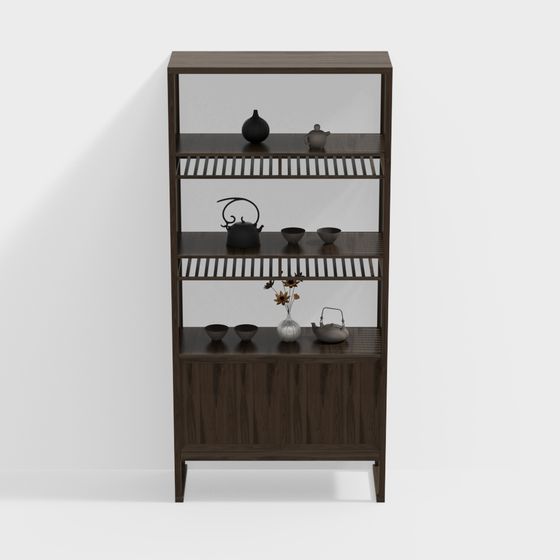 Elegant Wooden Display Stand 3D model