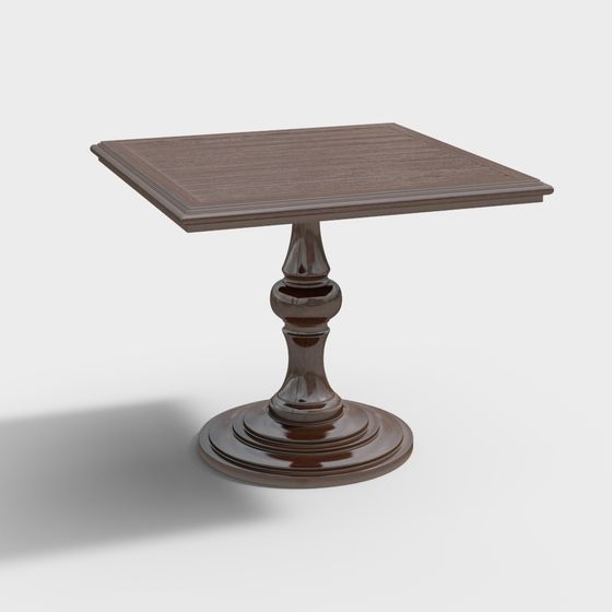 Elegant Vintage Style Dining Table 3D model