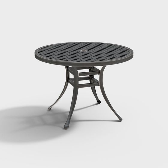 Stylish Low-Poly Round Table 3D Model
