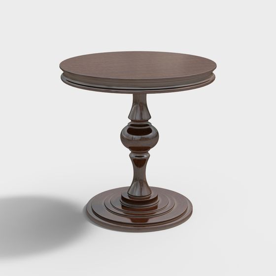 Retro Round Table 3D model for Modern Spaces