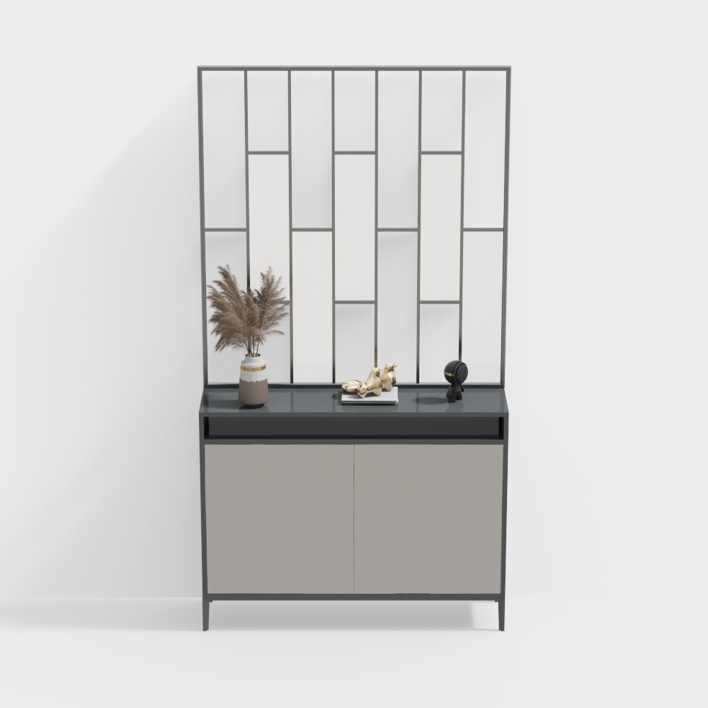 Modern double door partition cabinet
