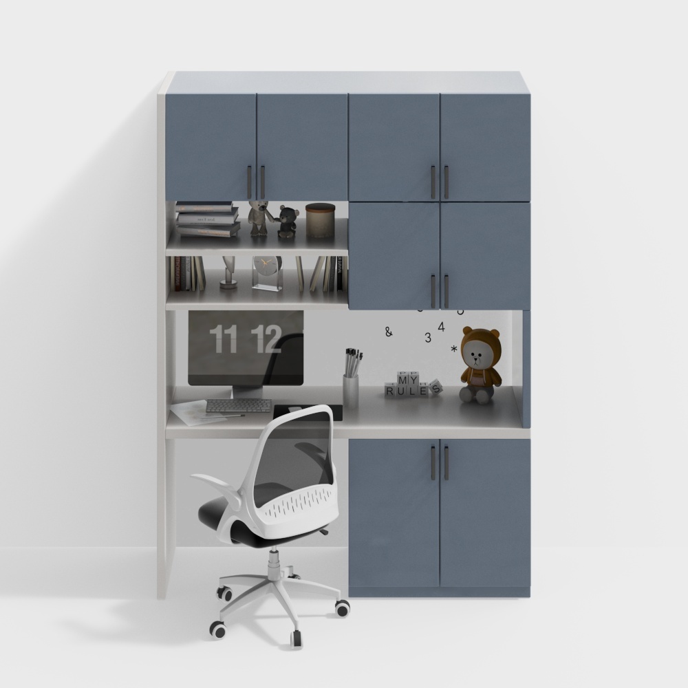 Modern desk chair blue