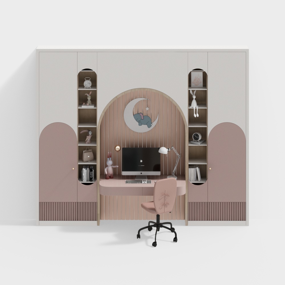 Combinazione di Scrivania e Armadietto Moderna