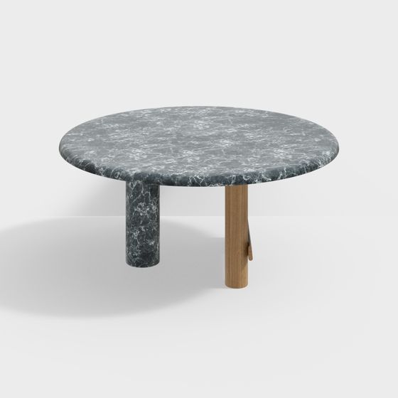 Elegant Marble Round Table 3D model