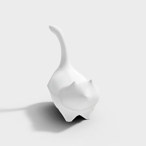 Charming Low-Poly Cat 3D Model