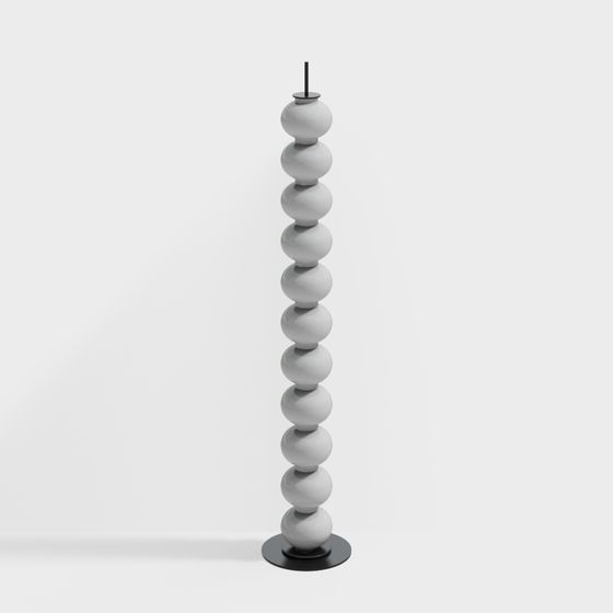 Stylish Spiral Ball Column 3D model for Modern Projects