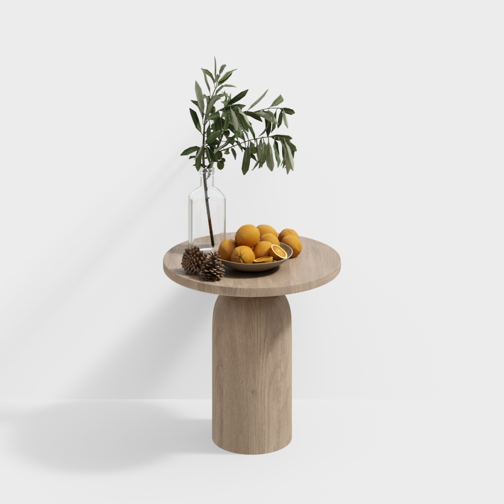 Wooden Side Table 3D model