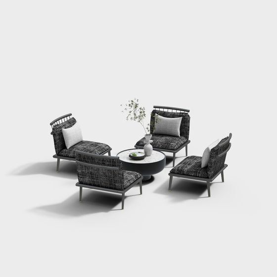 Combinazione di Tavolo e Sedia Casuale Cinese Moderna