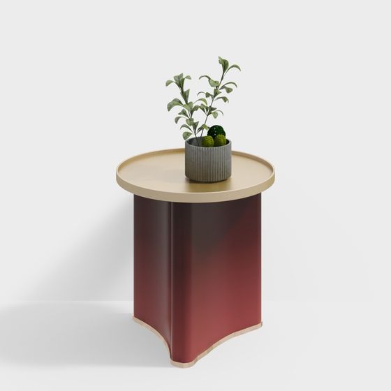 Minimalist Round Table 3D model for Modern Spaces