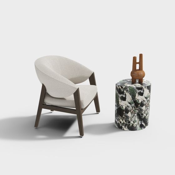 Combinaison de chaise d'appoint moderne et décontractée