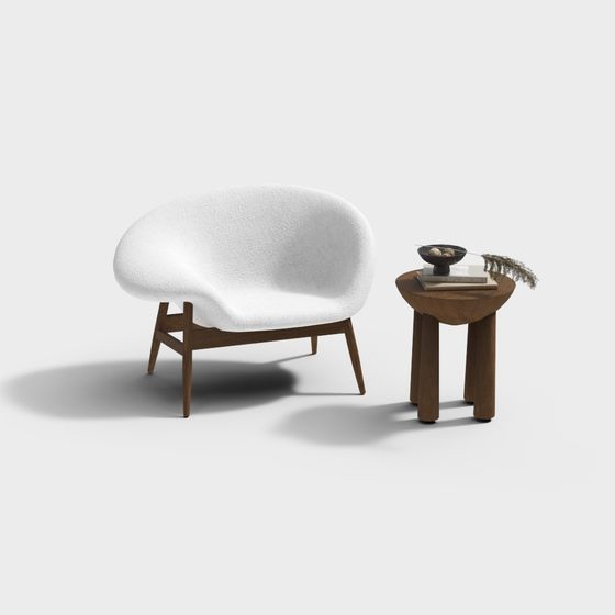 Chaise d'accent moderne combinée avec table et chaise décontractées