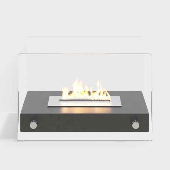 현대적인 넓은 벽난로