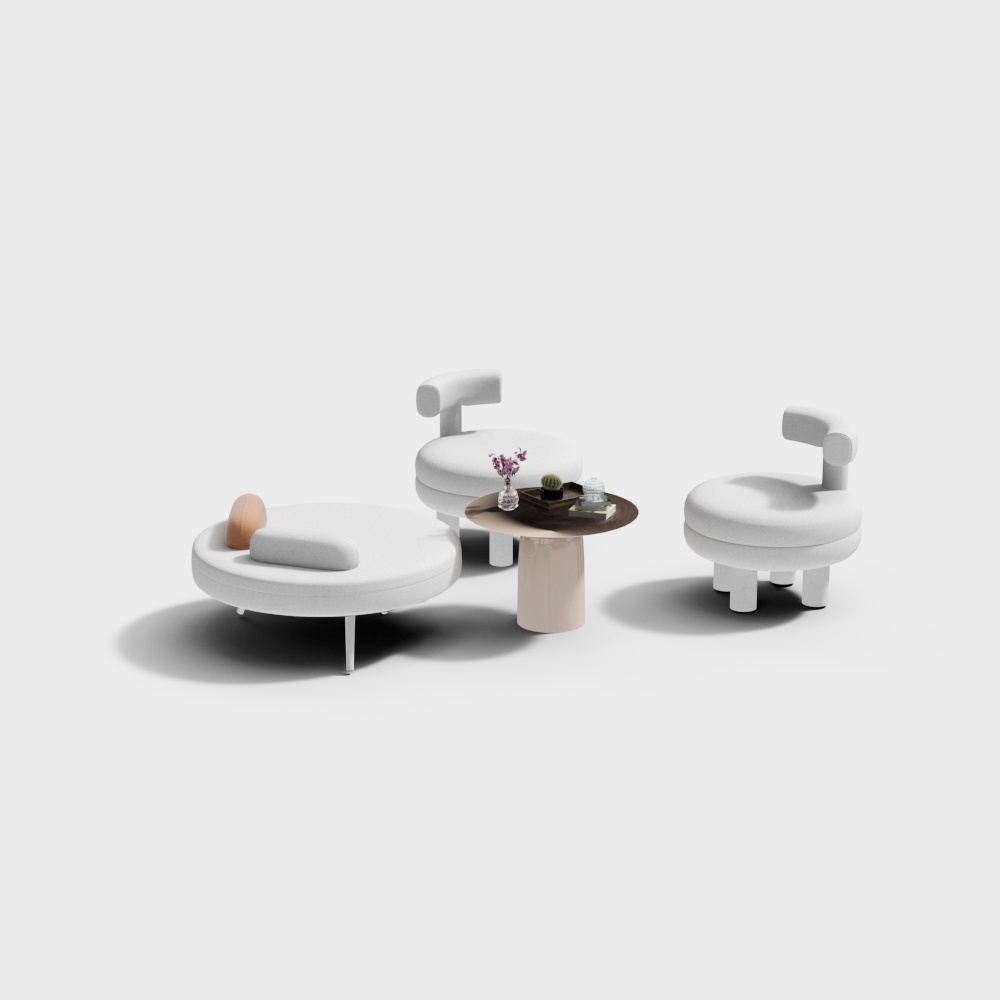 Modern casual table and chair combination