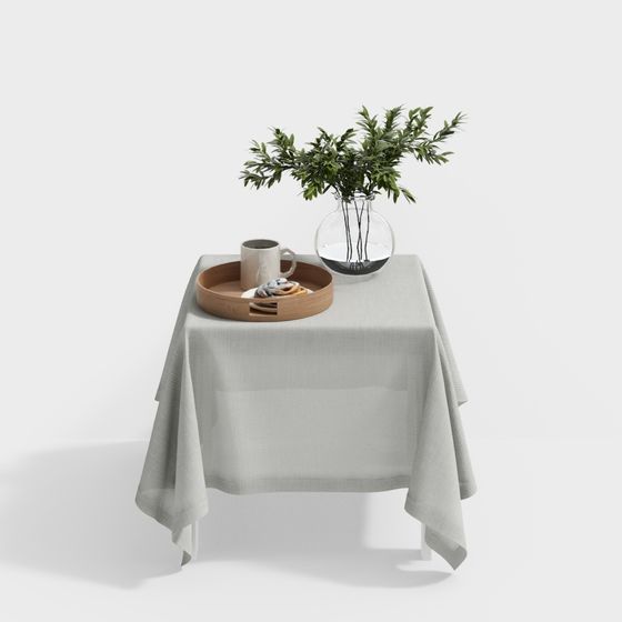 Warm Coffee Table 3D model for Modern Spaces