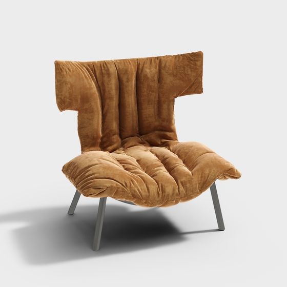 Cozy Velvet Chair 3D model for Contemporary Interiors