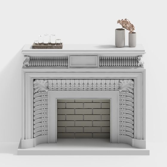 심플한 유럽식 벽난로