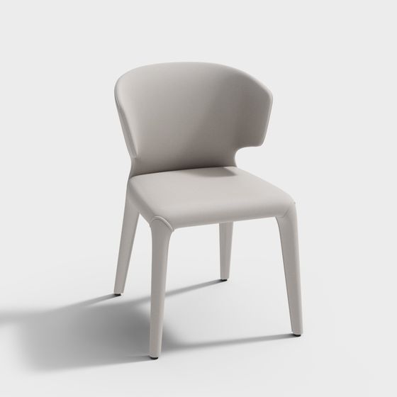 Cassina Modern White Side Chair 3D Model