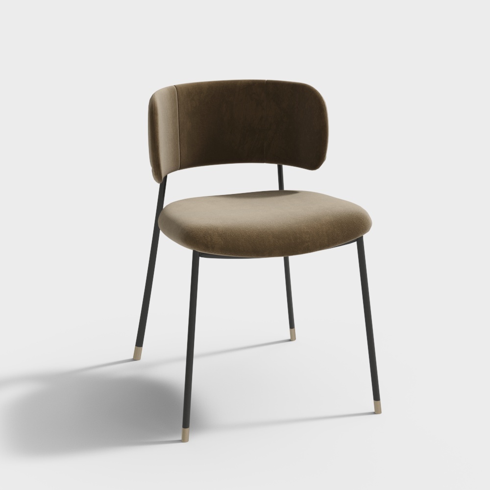 Chaise d'accent beige moderne