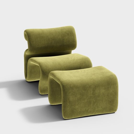 Cozy Curve 3D model Chair