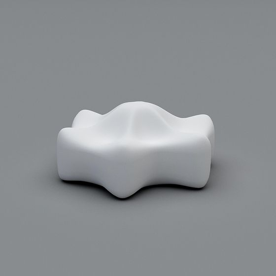 Unique Shape Stool 3D Model in White