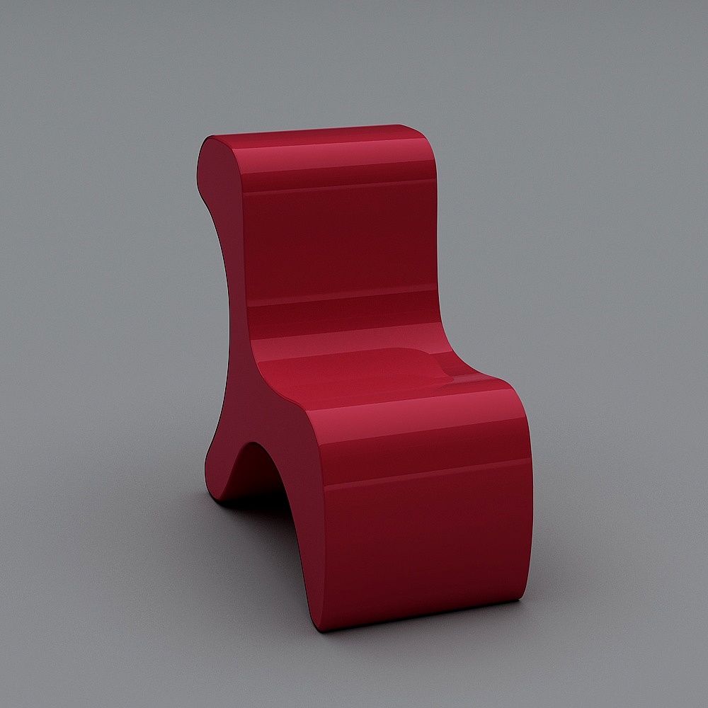 Siège arrière rouge en fibre de verre