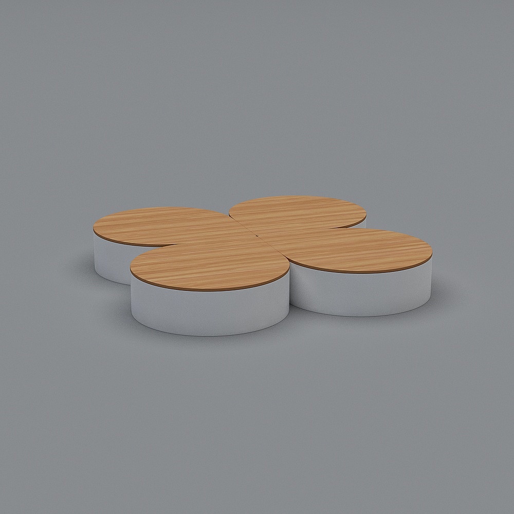 繊維強化プラスチック ダークウッドグレインラウンドモジュラーシート