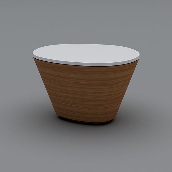 Unique Conical Wooden Table 3D Model