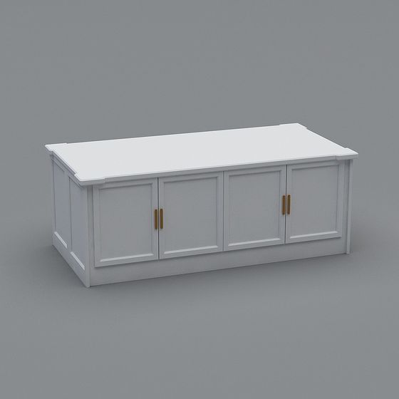 Elegant Minimalist TV Cabinet 3D model