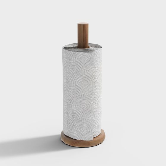Modern Minimalist Kitchen Paper Towel Holder 3D model